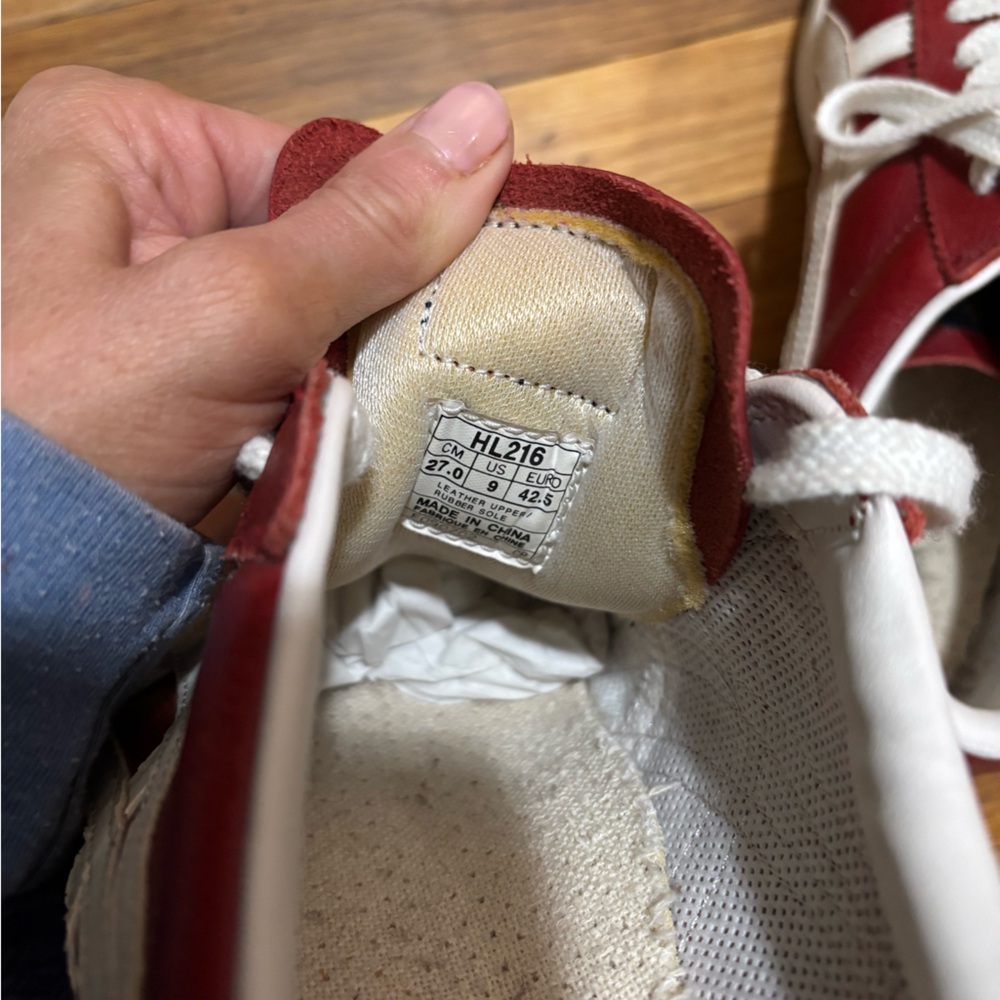 Red Leather Japanese onitsuka tiger asics sneakers men’s - Picture 7 of 12